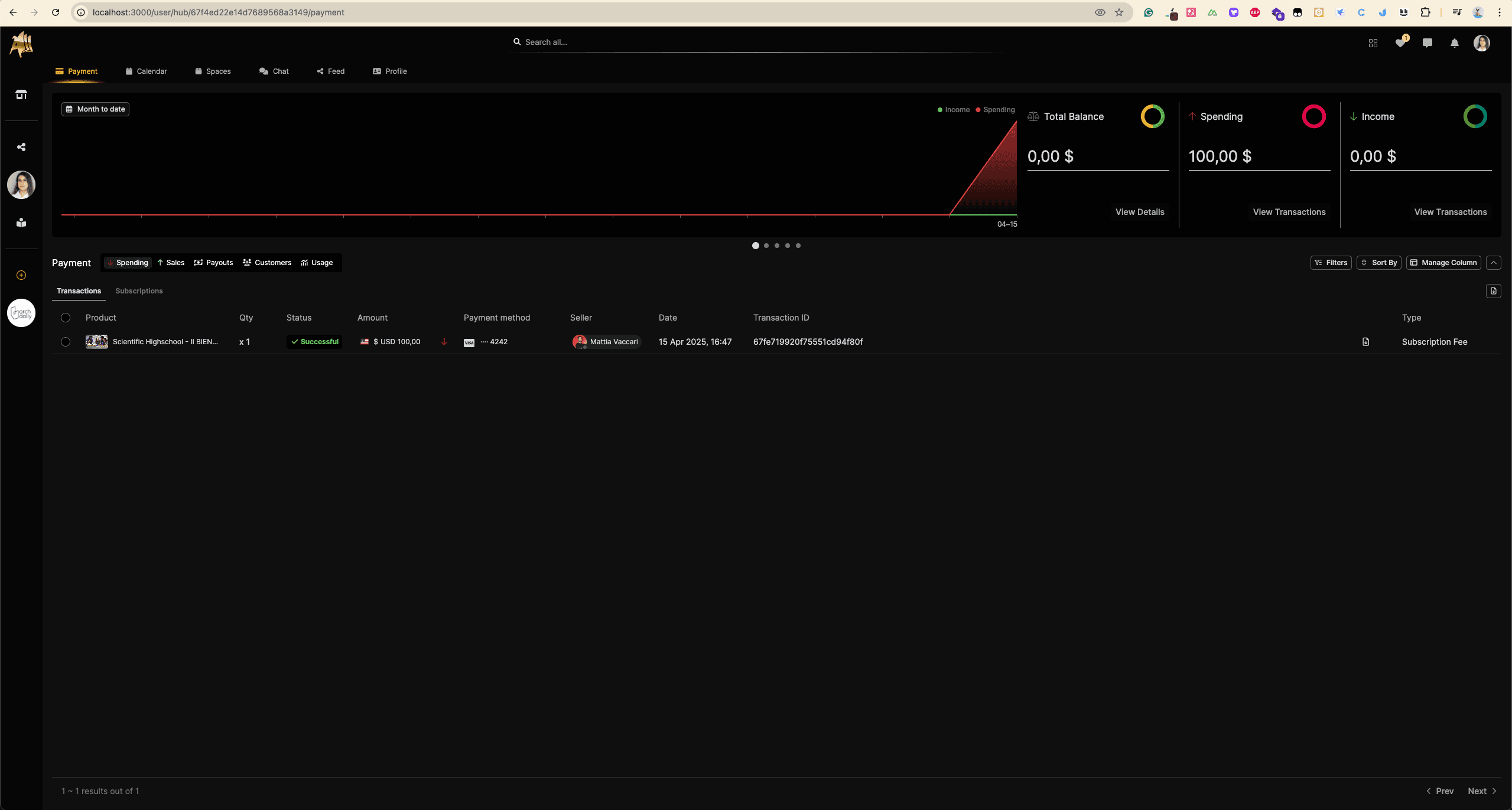 Aladia Online Learning Platform screen